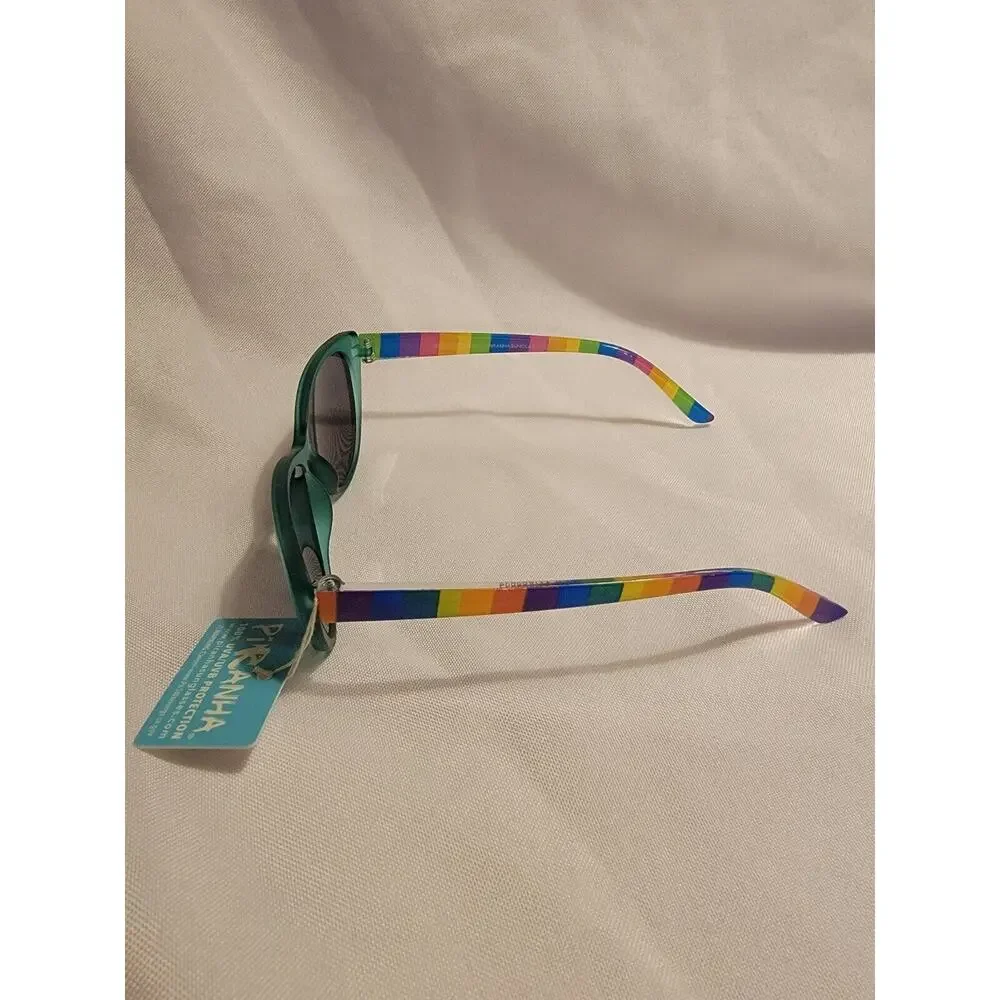 Piranha KIdz Sunglasses Rainbow Arms Green Frames Style # 62159